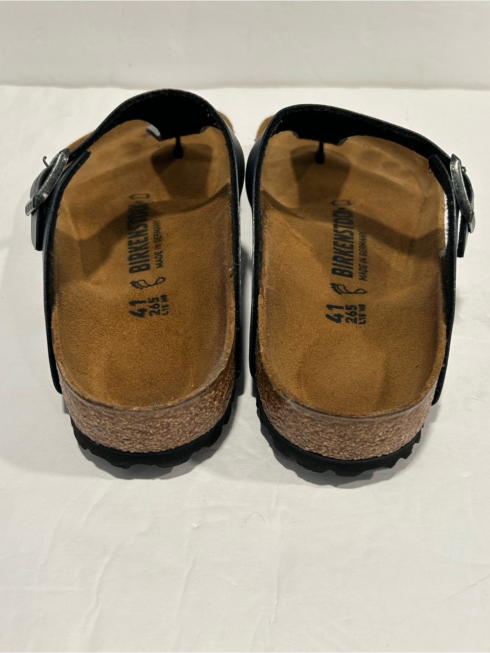 Birkenstock Gizeh Thong Sandals Gunmetal Birko-Flor Cork Footbed EU41 (Women 10) - Picture 4 of 12